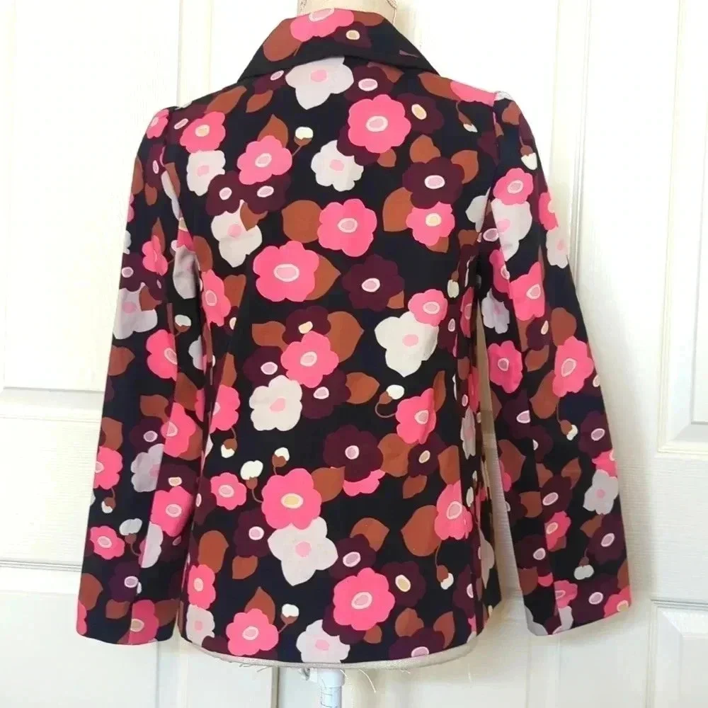 KATE SPADE New York Blooming Floral A-Line Boxy Swing Fit Jacket